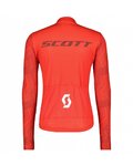 SCOTT Tricou de ciclism cu mânecă lungă de vară - RC TEAM 10 LS - alb/roșu