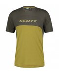 SCOTT Tricou de ciclism cu mânecă scurtă - TRAIL FLOW DRI SS - verde/gri