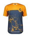 SCOTT Tricou de ciclism cu mânecă scurtă - TRAIL VERTIC PRO SS - albastru/portocaliu