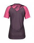 SCOTT Tricoul și pantaloni scurți de ciclism - TRAIL VERTIC LADY - mov/roz