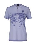 SCOTT Tricou de ciclism cu mânecă scurtă - TRAIL FLOW ZIP LADY - albastru