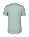 SCOTT Tricou de ciclism cu mânecă scurtă - TRAIL FLOW ZIP SS - verde/verde deschis