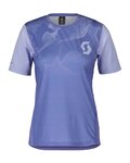 SCOTT Tricou de ciclism cu mânecă scurtă - TRAIL VERTIC SS LADY - albastru deschis/albastru