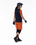 SCOTT Tricou de ciclism cu mânecă scurtă - TRAIL VERTIC SS LADY - albastru/portocaliu