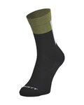 SCOTT Șosete clasice de ciclism - BLOCK STRIPE CREW - negru/verde
