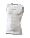 SIX2 Tricou de ciclism fără mâneci - SML BT - alb