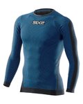 SIX2 Tricou de ciclism cu mânecă lungă - TS2 II - albastru