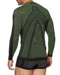 SIX2 Tricou de ciclism cu mânecă lungă - TS2 - verde