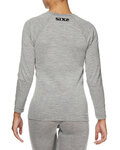 SIX2 Tricou de ciclism cu mânecă lungă - SERAFINO MERINOS - gri