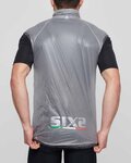 SIX2 Vestă de ciclism - GHOST - transparent/negru