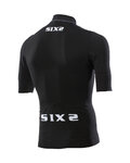 SIX2 Tricou de ciclism cu mânecă scurtă - BIKE3 CHROMO - negru