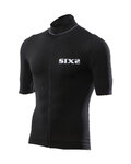 SIX2 Tricou de ciclism cu mânecă scurtă - BIKE3 CHROMO - negru