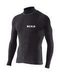 SIX2 Tricou de ciclism cu mânecă lungă de vară - BIKE4 CHROMO - negru