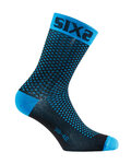 SIX2 Șosete clasice de ciclism - COMP SHO - albastru deschis/negru