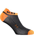 SIX2 Șosete de gleznă de ciclism - FANT S - negru/portocaliu