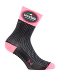 SIX2 Șosete clasice de ciclism - SHORT GF - negru/roz