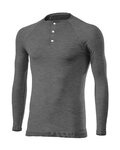SIX2 Tricou de ciclism cu mânecă lungă - SERAFINO MERINOS - gri