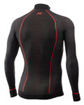 SIX2 Tricou de ciclism cu mânecă lungă - TS3 W CU - roșu/negru