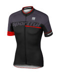 SPORTFUL Tricou de ciclism cu mânecă scurtă - SC TEAM - negru/roșu