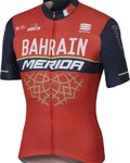 SPORTFUL Tricou de ciclism cu mânecă scurtă - BAHRAIN MERIDA 2017 - roșu/negru