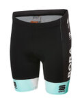 SPORTFUL Pantaloni scurți de ciclism fără bretele - BORA 2020 KIDS - negru/verde