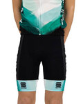 SPORTFUL Pantaloni scurți de ciclism fără bretele - BORA 2021 KIDS BOH - negru/verde