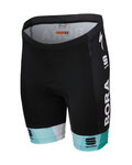 SPORTFUL Pantaloni scurți de ciclism fără bretele - BORA 2019 KIDS - verde/negru