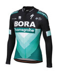 SPORTFUL Tricou de cilism pentru iarnă cu mânecă lungă - BORA 2019 WINTER - negru/verde