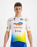 SPORTFUL Tricou de ciclism cu mânecă scurtă - TOTAL ENERGIES 2022 - alb/albastru/portocaliu/galben