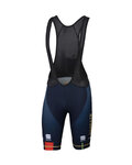 SPORTFUL Pantaloni scurți de ciclism cu bretele - BAHRAIN MERIDA 2019 - albastru