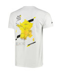 TDF Tricou de ciclism cu mânecă scurtă - TDF ROUTE - alb