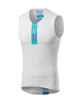 CASTELLI Tricou de ciclism fără mâneci - TEAM SKY 2019 - alb