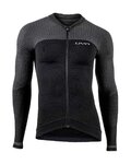 UYN Tricou de cilism pentru iarnă cu mânecă lungă - BIKING ALPHA - negru/gri