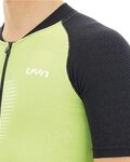 UYN Tricou de ciclism cu mânecă scurtă - BIKING GRANFONDO - negru/verde