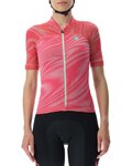UYN Tricou de ciclism cu mânecă scurtă - BIKING WAVE LADY - roz