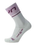 UYN Șosete clasice de ciclism - ONE LIGHT LADY - bordo/alb/roz