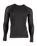 UYN Tricou de ciclism cu mânecă lungă - FUSYON CASHMERE - negru