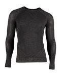 UYN Tricou de ciclism cu mânecă lungă - FUSYON CASHMERE - negru