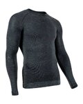 UYN Tricou de ciclism cu mânecă lungă - FUSYON CASHMERE - gri/negru
