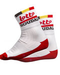 Șosete clasice de ciclism - LOTTO SOUDAL 2019 - alb/multicolor