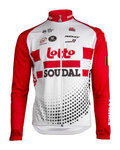 Tricou de ciclism cu mânecă lungă de vară - LOTTO SOUDAL 19 SMR - alb/roșu