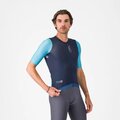 CASTELLI Tricou de ciclism cu mânecă scurtă - CORRETTO - albastru/turcoaz