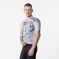 CASTELLI Tricou de ciclism cu mânecă scurtă - STRATUS LOGO - alb/gri