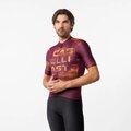CASTELLI Tricou de ciclism cu mânecă scurtă - STRATUS LOGO - bordo