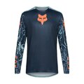 FOX Tricou de ciclism cu mânecă lungă de vară - RANGER IMAGE PRINT LS - albastru/albastru deschis