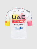 PISSEI Tricou de ciclism cu mânecă scurtă - UAE TEAM EMIRATES REPLICA - GIRO + TOUR 24 - alb/roz/galben