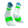 COMPRESSPORT Șosete clasice de ciclism - PRO RACING SOCKS V4.0 RUN - alb/verde