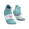 COMPRESSPORT Șosete de gleznă de ciclism - PRO RACING SOCKS V4.0 RUN - turcoaz