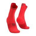 COMPRESSPORT Șosete clasice de ciclism - PRO RACING SOCKS V4.0 TRAIL - roșu/negru