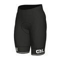 ALÉ Pantaloni scurți de ciclism fără bretele - CORSA - alb/negru